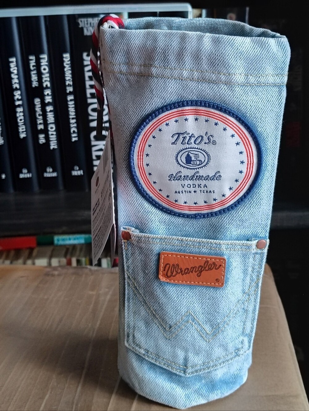 Tito's Vodka Wrangler Jeans Denim Bottle Sleeve